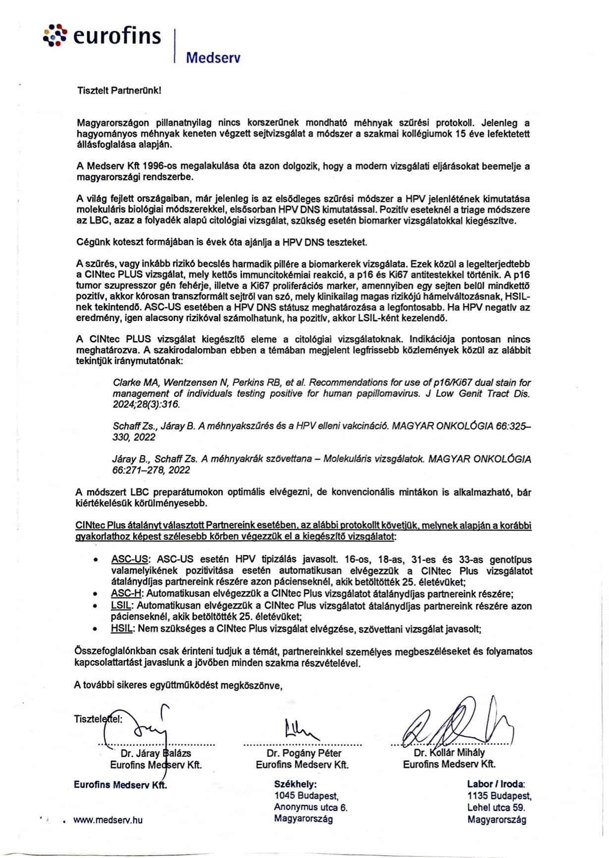CINtec PLUS tájékoztató